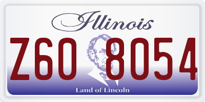 IL license plate Z608054