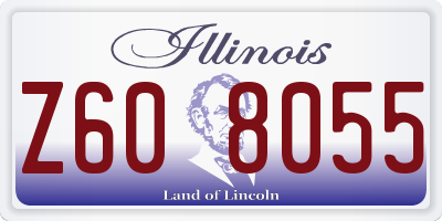 IL license plate Z608055