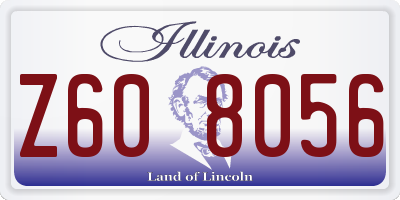 IL license plate Z608056