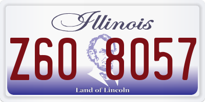 IL license plate Z608057