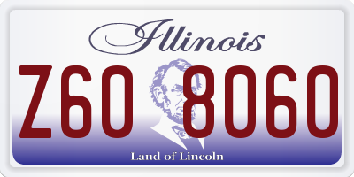 IL license plate Z608060