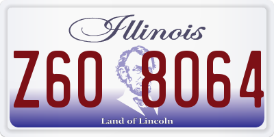 IL license plate Z608064