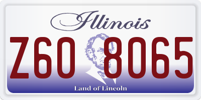IL license plate Z608065