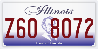 IL license plate Z608072