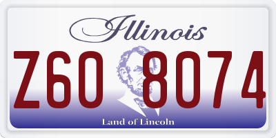 IL license plate Z608074