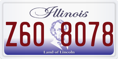 IL license plate Z608078
