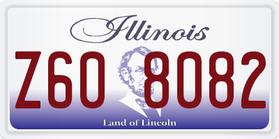 IL license plate Z608082