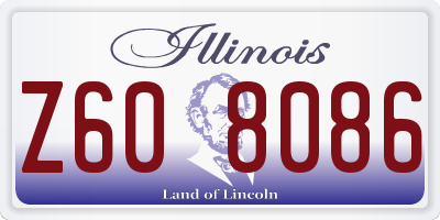 IL license plate Z608086