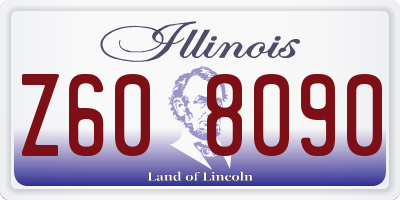 IL license plate Z608090