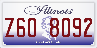 IL license plate Z608092