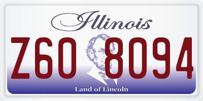 IL license plate Z608094