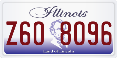 IL license plate Z608096