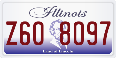 IL license plate Z608097