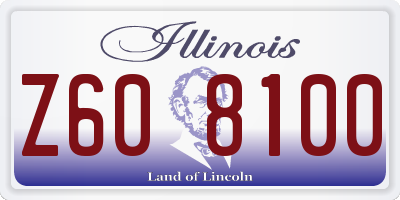 IL license plate Z608100