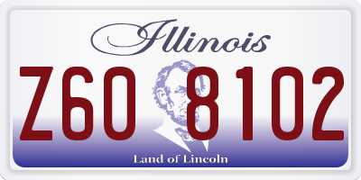 IL license plate Z608102