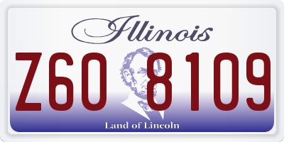IL license plate Z608109