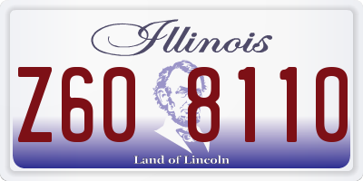 IL license plate Z608110