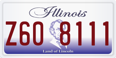 IL license plate Z608111