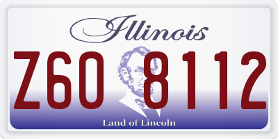 IL license plate Z608112