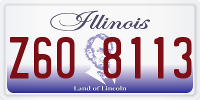 IL license plate Z608113