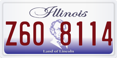 IL license plate Z608114