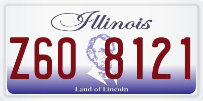 IL license plate Z608121