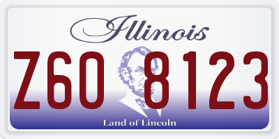 IL license plate Z608123
