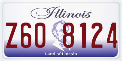 IL license plate Z608124