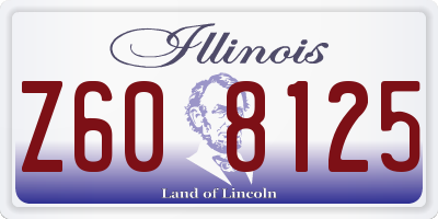 IL license plate Z608125