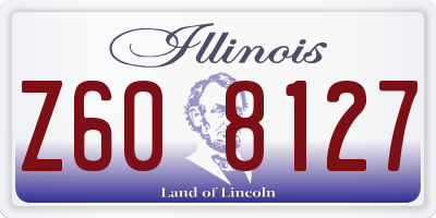 IL license plate Z608127