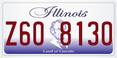 IL license plate Z608130
