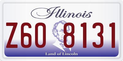 IL license plate Z608131