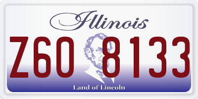 IL license plate Z608133