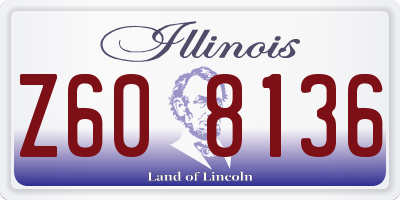 IL license plate Z608136