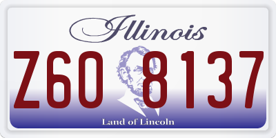 IL license plate Z608137