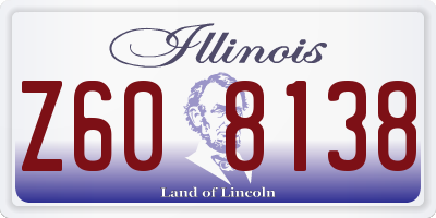 IL license plate Z608138