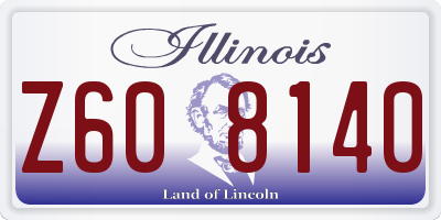 IL license plate Z608140