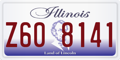 IL license plate Z608141