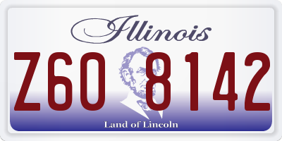 IL license plate Z608142