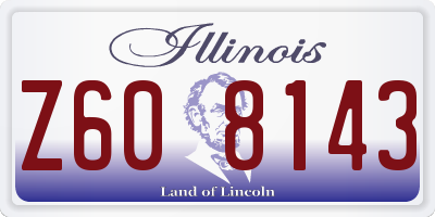 IL license plate Z608143