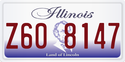 IL license plate Z608147