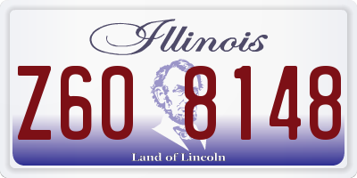 IL license plate Z608148
