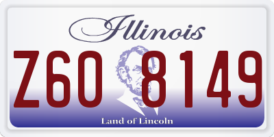 IL license plate Z608149