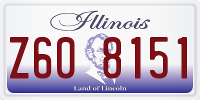IL license plate Z608151