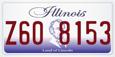 IL license plate Z608153
