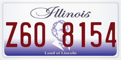 IL license plate Z608154
