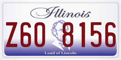 IL license plate Z608156