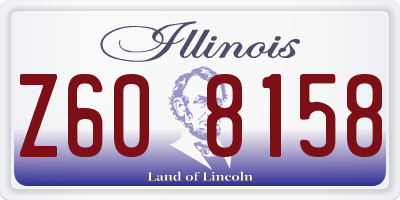 IL license plate Z608158