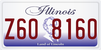 IL license plate Z608160