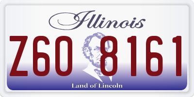 IL license plate Z608161